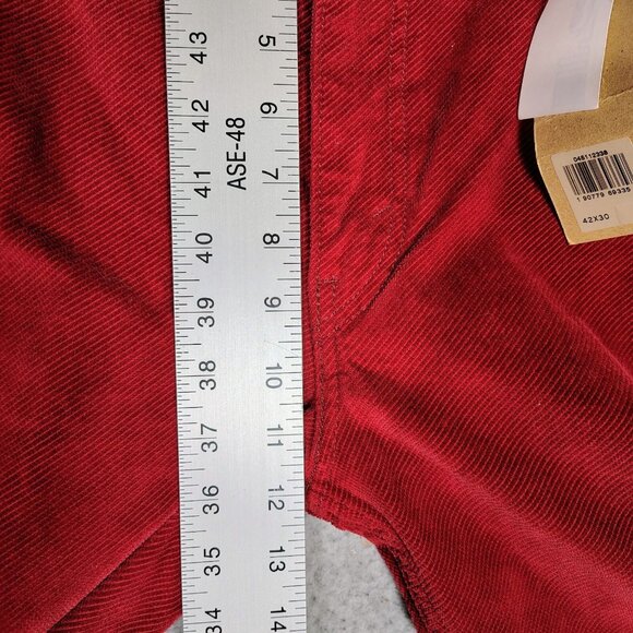 Levi's 511 Pants Mens 42x30 Red Corduroy 2-Way Comfort Stretch Slim Straight NWT - Picture 8 of 13